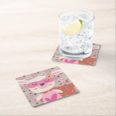 ガールスーパーヒーローバニー スクエアペーパーコースター (インサイチュ)