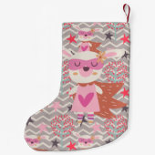 ガールスーパーヒーローバニー スモールクリスマスストッキング (裏面)