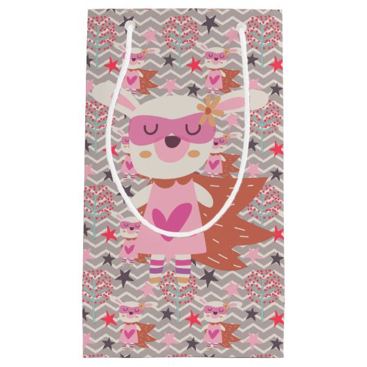 ガールスーパーヒーローバニー スモールペーパーバッグ (正面)