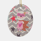 ガールスーパーヒーローバニー セラミックオーナメント (右)