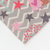 ガールスーパーヒーローバニー フリースブランケット (角)