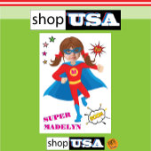 ガールスーパーヒーロー飛んでいる💥誕生日写真 招待状