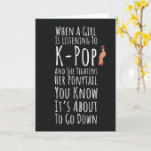 ガールズのためのKポップカード  10代の彼女のための韓流ミュージック カード (黄色い花)