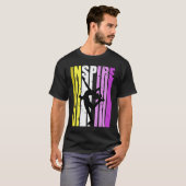 ガールズアイスインスパイアスケートで滑るコーチ誕生日コーチング Tシャツ (正面フル)