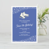 ガールズアイススケートで滑る誕生日パーティー 招待状 (スタンド正面)