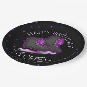 ガールズアイススケート誕生日パーティー ペーパープレート (アングル)