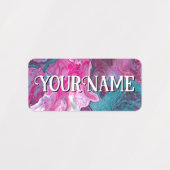 ガールズアガテマーブルスクールネームデイサービスチルドケア ラベル (デザイン1)