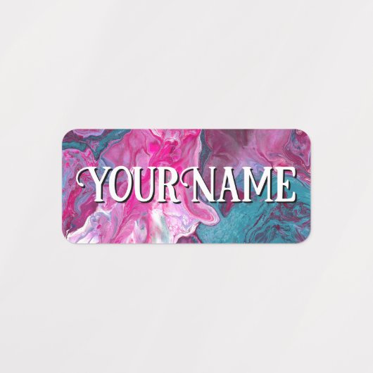 ガールズアガテマーブルスクールネームデイサービスチルドケア ラベル (デザイン1)