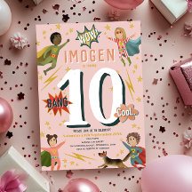 ガールズアクショモダンンスーパーヒーロー子供の誕生日