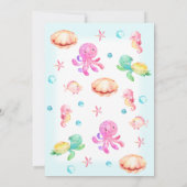 ガールズアンダーザシー誕生日サンキューカード 招待状 (裏面)