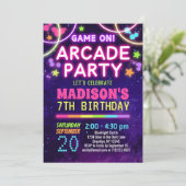 ガールズアーケードパーティー誕生日招待状 招待状 (スタンド正面)