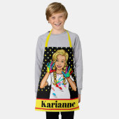 ガールズアートエプロン エプロン (着用した状態)