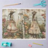 ガールズインザガーデンデコページティッシュペーパー 薄葉紙 (クラフト)