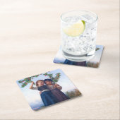 ガールズウィズさくらんぼブランチブゲロー スクエアペーパーコースター (インサイチュ)