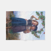 ガールズウィズさくらんぼブランチブゲロー フリースブランケット (正面(横))