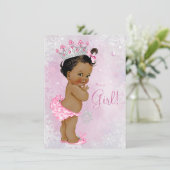 ガールズウィンターワンダーランド赤ちゃんシャワー 招待状 (スタンド正面)