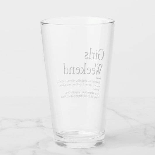 ガールズウィークエンドの定義カスタマイズ タンブラーグラス (裏面)