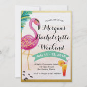 ガールズウィークエンドの旅程招待状 招待状 (正面)