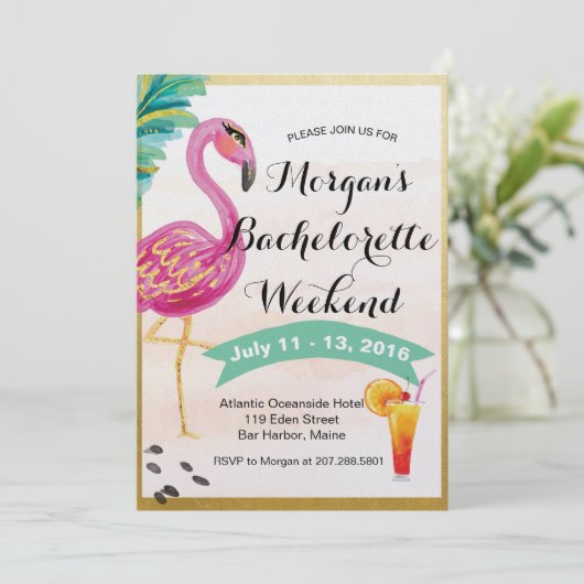 ガールズウィークエンドの旅程招待状 招待状 (スタンド正面)