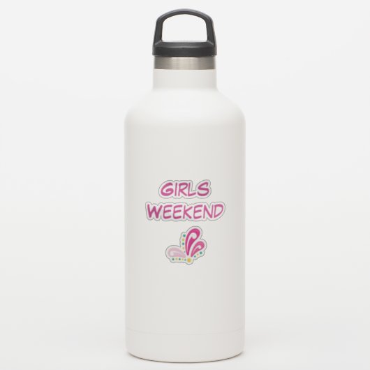 ガールズウィークエンドカスタマイズ可能文字 シール (ウォーターボトル)