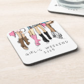 ガールズウィークエンドカントリー・コーチャーブーツの記念品 コースター (左側)