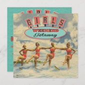 ガールズウィークエンドゲタウェイバチェロレッテ招待状 招待状 (正面/裏面)