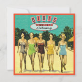 ガールズウィークエンドゲタウェイビーチ招待状 招待状 (正面)