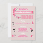 ガールズウィークエンドゲタウェイラスベガスの旅程 招待状 (裏面)