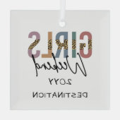 ガールズウィークエンドチーテプリントガールズトリップゲータウェイ ガラスオーナメント (裏面)