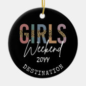 ガールズウィークエンドチーテプリントガールズトリップゲータウェイ セラミックオーナメント (正面)