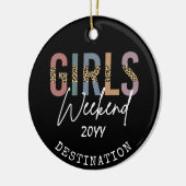 ガールズウィークエンドチーテプリントガールズトリップゲータウェイ セラミックオーナメント (左)