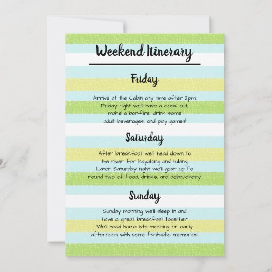 ガールズウィークエンドトロピカルガウェイプールパーティー 招待状 (裏面)