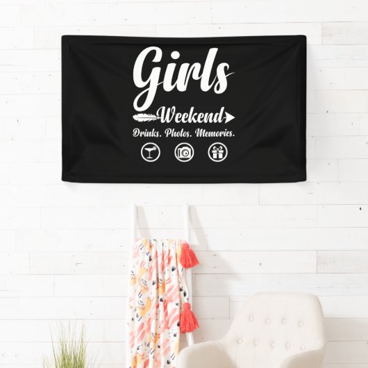 ガールズウィークエンドバケーションドリンクフォトメモリ 横断幕 (インサイチュ)