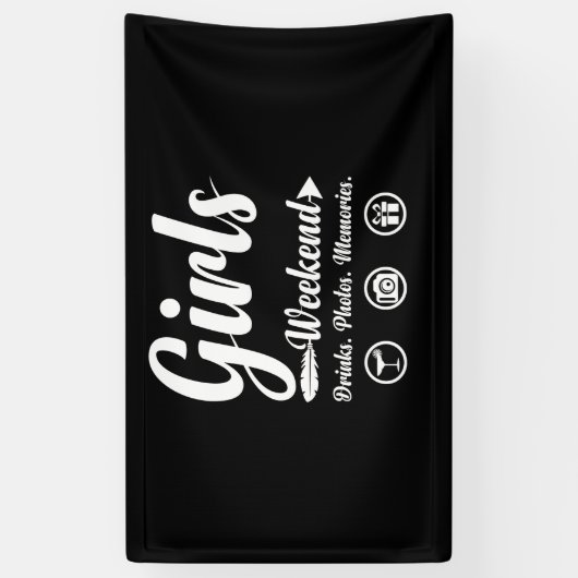 ガールズウィークエンドバケーションドリンクフォトメモリ 横断幕 (縦)