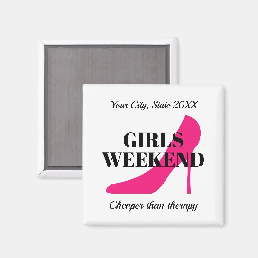 ガールズウィークエンドパーティー旅行先カスタム冷蔵庫 マグネット (正面/裏面)