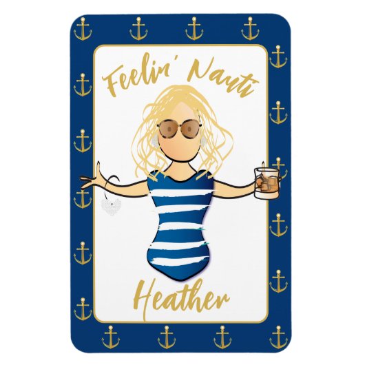 ガールズウィークエンドフォーおもしろいズ航海のバケーションドア マグネット (縦)