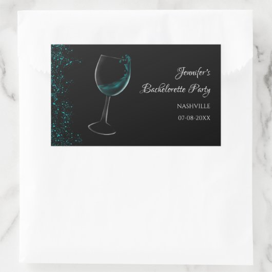 ガールズウィークエンドブルーモックテールバチェロレッテ 長方形シール (バッグ)