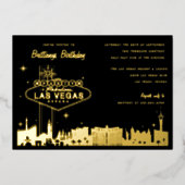 ガールズウィークエンドラスベガスバースデーパーティー 箔招待状 (正面)