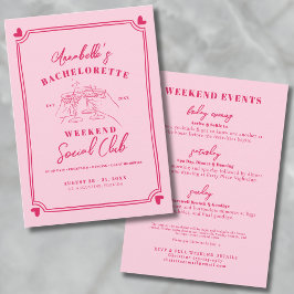 ガールズウィークエンド カクテル ソーシャル クラブ ブライズパーティ 招待状