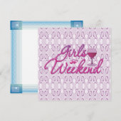 ガールズウィークエンド ガールズナイトアウト パーティー お祝い 招待状 (正面/裏面)