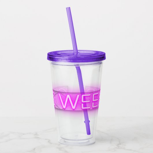 ガールズウィークエンド ネオンLEDサイン アクリルタンブラー (左)