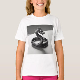 ガールズウェアテンプレートドラゴンガールズキッズTシャツ Tシャツ