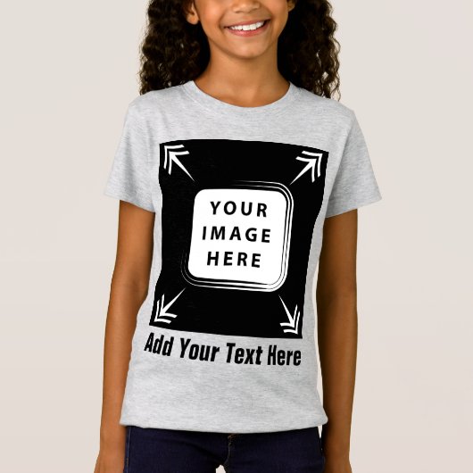 ガールズウェア追加イメージ写真テンプレートガールズキッズ Tシャツ (正面)