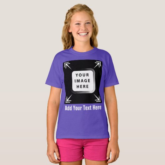 ガールズウェア追加イメージ写真テンプレートガールズキッズ Tシャツ (正面フル)