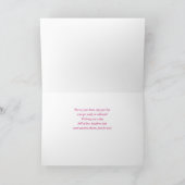 ガールズウェスタンブーツハットのためのピンクカントリー誕生日 カード (内部)