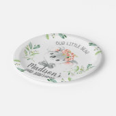 ガールズウォーターカラーコアラベア誕生日 ペーパープレート (アングル)