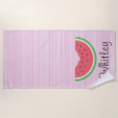 ガールズウォーターカラースイカTシャツ ビーチタオル (正面)