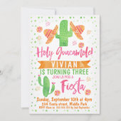 ガールズウォーターカラーフィエスタ誕生日招待状 招待状 (正面)