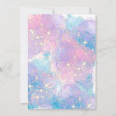 ガールズウォーターカラーマーメイド誕生日招待状 案内状 (裏面)