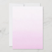 ガールズウォーターカラー気球誕生日パーティー招待状 招待状 (裏面)